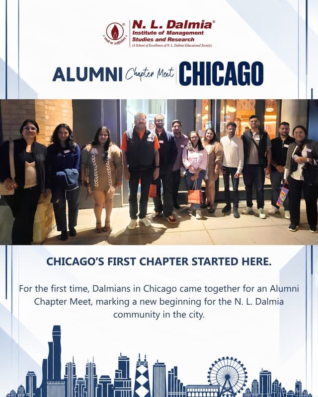 Chicago marked a new beginning for the N. L. Dalmia alumni community. ✨
For the city’s first Alumni Chapter Meet, Dalmians across different years came together with plenty to share from their time at N. L. Dalmia and the years since.
With the Institute’s leadership joining the occasion, the meet gave Chicago’s growing alumni community a memorable first chapter.
One chapter in, with more still to be written.
Until we see you again. ❤️
#NLDIMSR #NLDalmia #NLDAlumni #AlumniChapterMeet #ChicagoAlumni #AlumniNetwork
