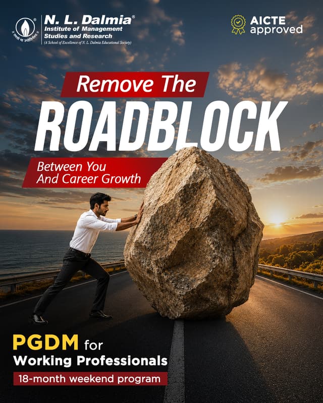 Career growth should not have to wait for a career break.
Build credible management capabilities while continuing to work with the AICTE-approved, 18-month weekend PGDM for Working Professionals at N. L. Dalmia.
Know more – Link in bio.
.
.
.
.
#NLDalmia #NLDIMSR #PGDMForWorkingProfessionals #WeekendPGDM #WorkingProfessionals #CareerGrowth #ExecutiveEducation #ManagementEducation #ProfessionalDevelopment #LeadershipDevelopment #Upskill #CareerAdvancement #BusinessLeadership #AICTEApproved #AdmissionsOpen