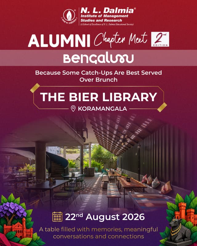 Bengaluru, consider this your cue to clear the calendar. 👀
The group chats can only hold so many updates. It’s time to take the conversations offline.
From “Where have you been?” and “Do you remember…?” to career updates, life updates, old stories that still get a laugh and new ones waiting to be made — the 2nd Bengaluru Alumni Chapter Meet is almost here.
This time, we’re catching up over brunch at The Bier Library, Koramangala.
🗓️22nd August 2026
Bring the stories. Bring the updates. Your Seat is waiting.
Register through the link in our bio.
See you at the table, Bengaluru!
#NLDalmia #DalmianConnect #AlumniChapterMeet #BengaluruChapter #AlumniBrunch #AlumniReunion #Networking