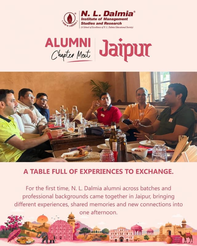 Jaipur, you made this Sunday one to remember! 🩷
The afternoon brought together Dalmians from different batches and professional backgrounds, with plenty to exchange around the table. A little nostalgia activity added a trip back to campus days, as alumni put their favourite N. L. Dalmia memories into words.
To every Dalmian who joined Jaipur’s first Alumni Chapter Meet — thank you for being part of this beginning.
Ib toh milno chaalyo hai!
#NLDIMSR #NLDAlumni #AlumniChapterMeet #Jaipur #JaipurAlumni #AlumniNetwork #NLDIMSRAlumni