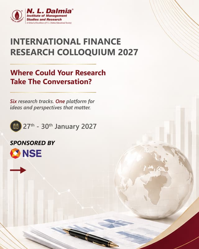 The future of finance is being shaped by questions across disciplines, markets and emerging areas of research.
The International Finance Research Colloquium 2027 brings together six research tracks spanning accounting, auditing, corporate finance, financial markets, technology and analytics, behavioural finance and sustainable finance.
Selected papers from each track will be considered for publication, subject to the respective journal’s review process and guidelines. Researchers are invited to contribute their work and perspectives to this academic conversation.
📢 Call for Papers is now open.
📝 Paper Submission Deadline: 30th September 2026
🗓️ IFRC 2027: 27th–30th January 2027
Explore the research tracks and submit your paper - Link in bio.
#NLDIFRC2027 #NLDIMSR #NLDalmia #IFRC2027 #FinanceResearch