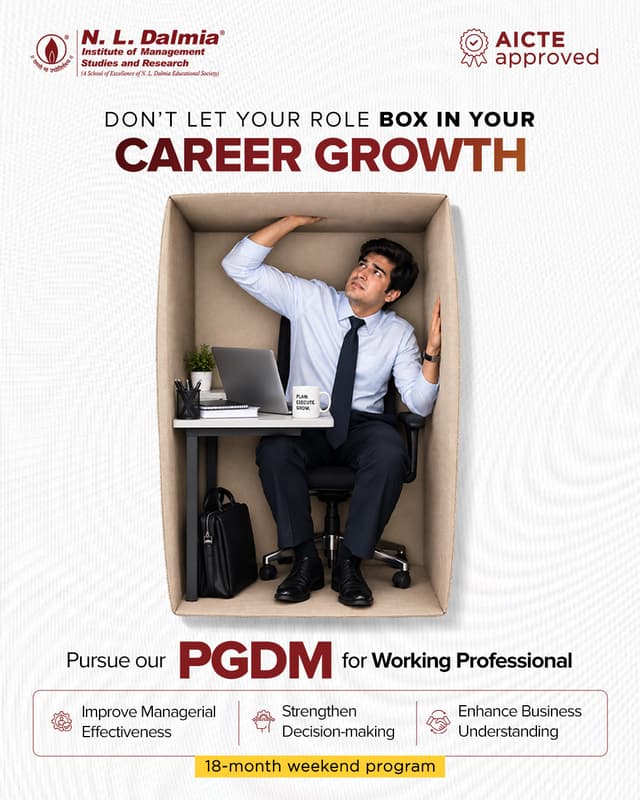 Your role may define what you do today. It doesn’t have to define how far you can go.
Build the capabilities to take on bigger responsibilities with the PGDM for Working Professionals at N. L. Dalmia.
Explore the program and take the next step in your career - Link in bio
#NLDalmia #NLDIMSR #PGDMForWorkingProfessionals #CareerGrowth #ProfessionalDevelopment #ManagementEducation #ExecutiveEducation #Upskill #CareerProgression #FutureReady #LeadershipDevelopment #WorkingProfessionals #HigherEducation #LifelongLearning #CareerSuccess