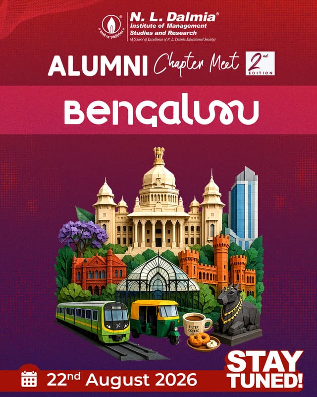 Once again, Namaskara, Bengaluru!
The first Bengaluru Alumni Chapter Meet reminded us that while years may pass, some conversations never really end.
Now, it's time to bring the community together once again for the 2nd Bengaluru Alumni Chapter Meet 2026.
Whether it's catching up with classmates, laughing over memories that somehow still feel like yesterday, sharing life updates, celebrating career milestones, exchanging stories or meeting fellow Dalmians, this chapter is all about coming together once again.
If you missed the first edition, here's your chance to be part of the next chapter.
🗓️ 22nd August 2026
The announcement is just the beginning. More details coming soon.
.
.
.
#NLDalmia #NLDIMSR #TheDalmianConnect #BengaluruAlumniChapter #BengaluruAlumniMeet #AlumniMeet #AlumniNetwork #AlumniCommunity #NLDAlumni #Reconnect #CampusMemories #ProfessionalNetworking #LifelongConnections #CampusToCorporate #TogetherAgain #StrongerTogether #ManagementEducation #CommunityFirst #BengaluruEvents #AlumniEngagement